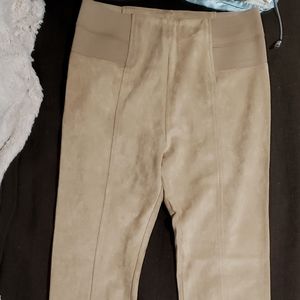 NWOT Rehab Beige Suede Leggings